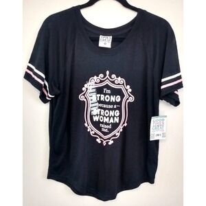 NWT Varsity XXL Graphic Tee "A Strong Woman Raised Me" Empowered Heartfelt Soft